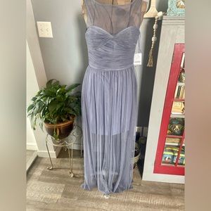 Anthropologie Periwinkle Tulle Maxi Dress Size 6 Formal Gown